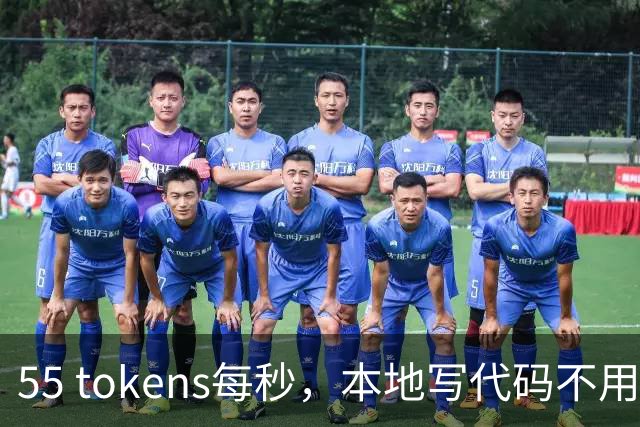 55 tokens每秒，本地写代码不用再烧token了